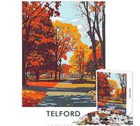 Jigsaws 1000 Pieces for Adults Telford Autumn Landscape Shared Joyful Family Experience Wonderful Christmas Surprise Gifts (50x75cm)