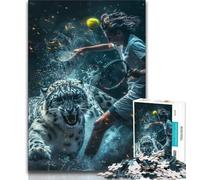 Jigsaws 1000 Pieces for Adults Tennis Players,Decompressing Intellectual Educational Toy Educational Game for Birthday,Chrismas 38x26cm