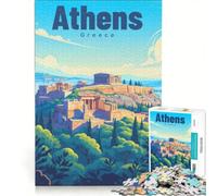 Jigsaws 1000 Pieces for Adults The Ancient Acropolis | Family Activities Artists Collection, Fine Art Challenging Game Gifts 75x50cm