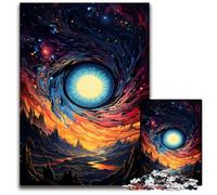 Jigsaws 1000 Pieces for Adults The Colorful Psychedelia of Black Hole Dawn Jigsaw Puzzles Brain Teaser Game for Teenagers Perfect 1000 PCS(75x50cm)