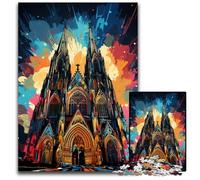 Jigsaws 1000 Pieces for Adults The Colorful Psychedelia of St. Stephen's Basilica Jigsaw Puzzles Brain Teaser Game for Teenagers Perfect 1000 PCS(38x26cm)