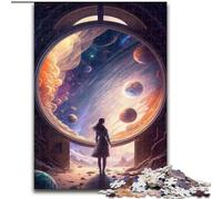 Jigsaws 1000 Pieces for Adults The Door to The Unknown Jigsaw Made of Wood, for Birthdays, Holidays, Space Party Decorations 1000pcs(50x75cm)