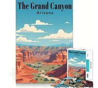 Jigsaws 1000 Pieces for Adults The Grand Canyon Flawless Fit Art Mind Game Gift Slow Game Play Christmas Wall Art (38x52cm)