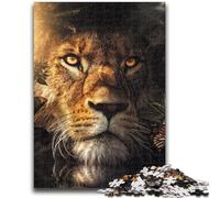 Jigsaws 1000 Pieces for Adults The Hiding Lion Family Fun for Is Ideal As A Gift for The Whole Family for And Age 14 Years Up 26x38cm