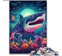 Jigsaws 1000 Pieces for Adults The Jaws Wooden Jigsaw Puzzles for Adults size 50x75cm Challenging Brain Teaser, Family Activity, Home Decor