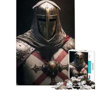 Jigsaws 1000 Pieces for Adults The Mighty Templar Knight Relaxing Games for Educational Game Challenge Toy Secret Santa Gifts Perfect Decoration (Size 38x26cm)