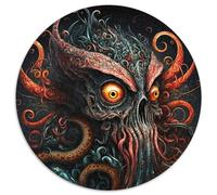 Jigsaws 1000 Pieces for Adults The Octopus Skull 1000 Pieces Round Puzzles for Adults Relax & Challenge, Colorful Home Decor Art, for Friends 1000pcs (67.5x67.5cm)