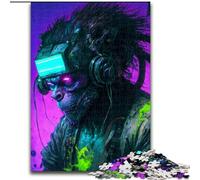 Jigsaws 1000 Pieces for Adults The Virtual Apes Jigsaw Puzzle Made of cardboard,Perfect for Halloween, Christmas, Birthday Gift 1000pcs(26x38cm)