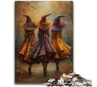 Jigsaws 1000 Pieces for Adults Three Witches 1000 Piece Jigsaw,Fun Games Every Piece Is Unique - Challenging Family Fun Game (75x50cm)