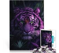 Jigsaws 1000 Pieces for Adults Tiger in the rain Stressabbau Staycation Zeit totschlagen Eltern-Kind-Interaktion50x70cm