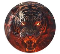 Jigsaws 1000 Pieces for Adults Tiger Round Puzzles Perfect for Family Fun on Christmas,Thanksgiving,Birthdays & Easter (Size 67.5x67.5cm)