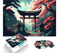 Jigsaws 1000 Pieces for Adults Torii Gate Japanese Interessante Stressreduzierung Einzigartige Wohndekoration und Geschenke38x26cm