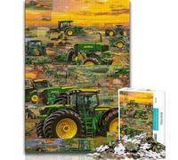 Jigsaws 1000 Pieces for Adults Tractor Collage,Help The Brain Exercise Addictive Toys to Cultivate Patience Artists Collection,Fine Art (38x26cm)