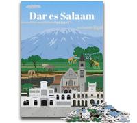 Jigsaws 1000 Pieces for Adults Travel to Dar Es Salaam Family Fun for Is Ideal As A Gift for The Whole Family for And Age 14 Years Up (size 38x26cm)