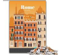 Jigsaws 1000 Pieces for Adults Travel to Rome Educational Games Home Decoration Artists Collection, Fine Art (50x75cm) 1000pcs