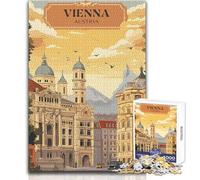 Jigsaws 1000 Pieces for Adults Travel to Vienna Beautiful Design Game Learning Educational Anti-Stress Toys Size 50x75cm