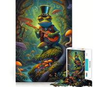 Jigsaws 1000 Pieces for Adults Trippy Steampunk Frog Vibe Flawless Fit Art Mind Game Gift Slow Game Play Christmas Wall Art(38x26cm)