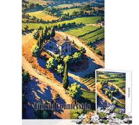 Jigsaws 1000 Pieces for Adults Tuscan Villa Landscape Shared Joyful Family Experience Wonderful Christmas Surprise Gifts (38x26cm)