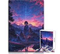 Jigsaws 1000 Pieces for Adults Twilight Serenity A Stroll Suitable for Couples Practical Game Gifts for Women Men (size 38x26cm)