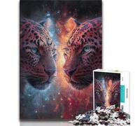 Jigsaws 1000 Pieces for Adults Two Leopards Adult Puzzles,Fun Games Every Piece Is Unique - Challenging Family Fun Game (size 38x26cm)
