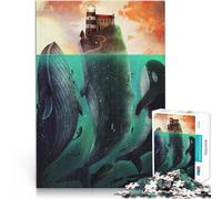 Jigsaws 1000 Pieces for Adults Under the Island Made of cardboard Suitable for ages 14 and up For Family Fun & Game Night Artists' Collection, Fine Arts。size：38x52cm/14.96x20.47inch