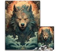 Jigsaws 1000 Pieces for Adults Unreal Magical Wolf paper Jigsaw Puzzles for Adults Perfect DIY Artwork 1000 PCS(38x26cm)