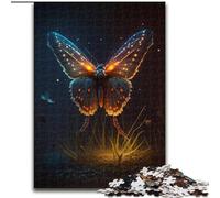 Jigsaws 1000 Pieces for Adults Unrealism Butterfly Made of Wood, Perfect for Birthday, Christmas 50x75cm Challenging & Entertaining, Family Activity