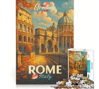 Jigsaws 1000 Pieces for Adults Urban Retro Dreams ROME | 38x26cm Enhance memory Home Decoration Toys Enhance love between couples