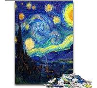 Jigsaws 1000 Pieces for Adults Van Gogh Night Sky City, Family Entertainment Toys Is Ideal As Gifts for The Whole Family for 14+ (size 26x38cm)