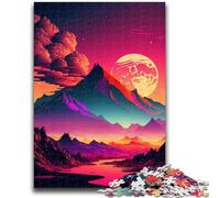 Jigsaws 1000 Pieces for Adults Vibrant Retro Scene Learning Educational Toys Family Games Enhance Love between Couples 50x75cm