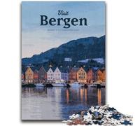 Jigsaws 1000 Pieces for Adults Visit Bergen Family Fun for Is Ideal As A Gift for The Whole Family for And Age 14 Years Up (size 50x75cm)