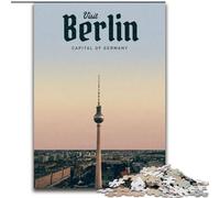 Jigsaws 1000 Pieces for Adults Visit Berlin, Help The Brain Exercise Addictive Toys to Cultivate Patience Perfect Decoration 50x75cm