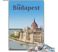 Jigsaws 1000 Pieces for Adults Visit Budapest, Help The Brain Exercise Addictive Toys to Cultivate Patience Perfect Decoration 50x75cm