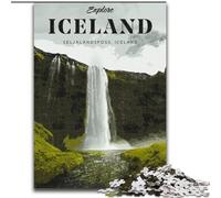 Jigsaws 1000 Pieces for Adults Visit Iceland,Help The Brain Exercise Addictive Toys to Cultivate Patience Gift For Birthdays 38x26cm