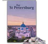 Jigsaws 1000 Pieces for Adults Visit St Petersburg, Help The Brain Exercise Addictive Toys to Cultivate Patience Perfect Decoration 75x100cm
