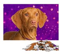 Jigsaws 1000 Pieces for Adults Vizsla Hungarian Pointer Impossible Jigsaw Puzzles for Adults for Teenagers Couples And Friends for Birthdays Christmas 1000 PCS(75x50cm)