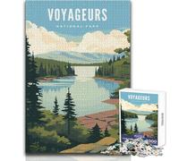 Jigsaws 1000 Pieces for Adults Voyageurs National Park Educational Games Difficult Challenge Anti-Stress Toys Size 50x75cm