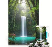 Jigsaws 1000 Pieces for Adults Waterfall in A Lush Green Forest Practical Game Home Art Decor Unique Birthday And Xmas Gifts 38x26cm