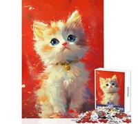 Jigsaws 1000 Pieces for Adults Whiskered Wonder Shared Joyful Family Experience Wonderful Christmas Surprise Gifts (50x75cm)