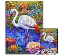 Jigsaws 1000 Pieces for Adults White Flamingo Wooden Puzzles for Teenagers, Couples, And Friends for Birthdays, Christmas 50X75CM