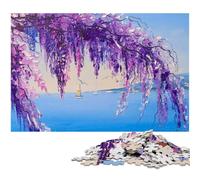 Jigsaws 1000 Pieces for Adults Wisteria by The Sea Jigsaw Puzzles for Birthdays Holidays Best for Christmas 1000 PCS(38x26cm)