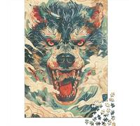 Jigsaws 1000 Pieces for Adults Wolf Head Art Print-4 Jigsaw for Adults Relax Games But Fun And Humorous Challenging Game Gifts 52x38cm/1000pcs