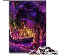 Jigsaws 1000 Pieces for Adults Woman Listening to Music Made of cardboard, Perfect Christmas & New Year Gift, size 38x26CM Engaging Family Game Night Activity