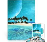 Jigsaws 1000 Pieces for Adults Wonderful island Made of cardboard Suitable for people aged 14 and above Anti-stress educational toy Birthday gift, gifts, wall art。size:38x52cm/14.96x20.47inch