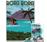 Jigsaws 1000 Pieces for Adults World Travel Poster,Help The Brain Exercise Addictive Toys to Cultivate Patience Perfect Decoration (38x26cm)
