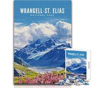 Jigsaws 1000 Pieces for Adults Wrangell St Elias Nat Park Educational Games Difficult Challenge Anti-Stress Toys Size 38x26cm
