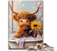 Jigsaws 1000 Pieces for Adults Yak Bathing Adult Jigsaw,Stress Reliever Difficult Challenge Suitable for Desktop Decoration (38x26cm)
