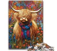 Jigsaws 1000 Pieces for Adults Yak Oil Painting Puzzles,Toys Educational Games Stress Relieving Unique Birthday And Gifts (38x26cm)