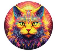 Jigsaws 1000 Pieces for Adults Yellow Cat Challenging Puzzles Family Game Night Challenging And Rewarding Visual Experience 67.5x67.5cm