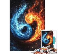 Jigsaws 1000 Pieces for Adults Yin Yang Cosmos Brain Intelligence Challenge Addictive Toys Relax Games Family Activities Funny Gifts (size 38x26cm)